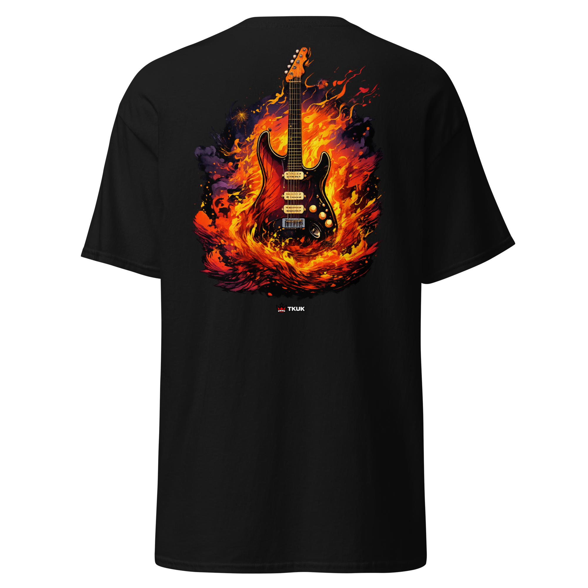 firestorm electric guitar music t shirt