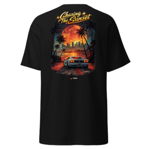 Cars & Motorsport chasing the sunset miami car t shirt