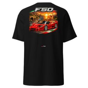 Cars & Motorsport f50 supercar coastal drive t shirt