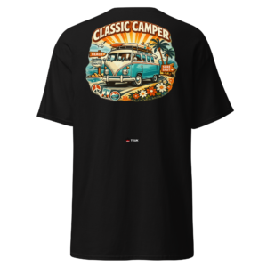 Cars & Motorsport classic camper beach t shirt