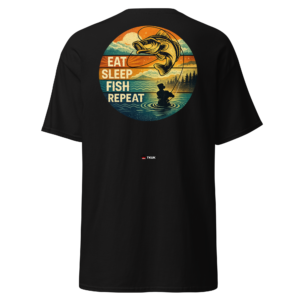 eat sleep fish repeat fishing t shirt