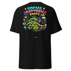 social battery empty turtle t shirt