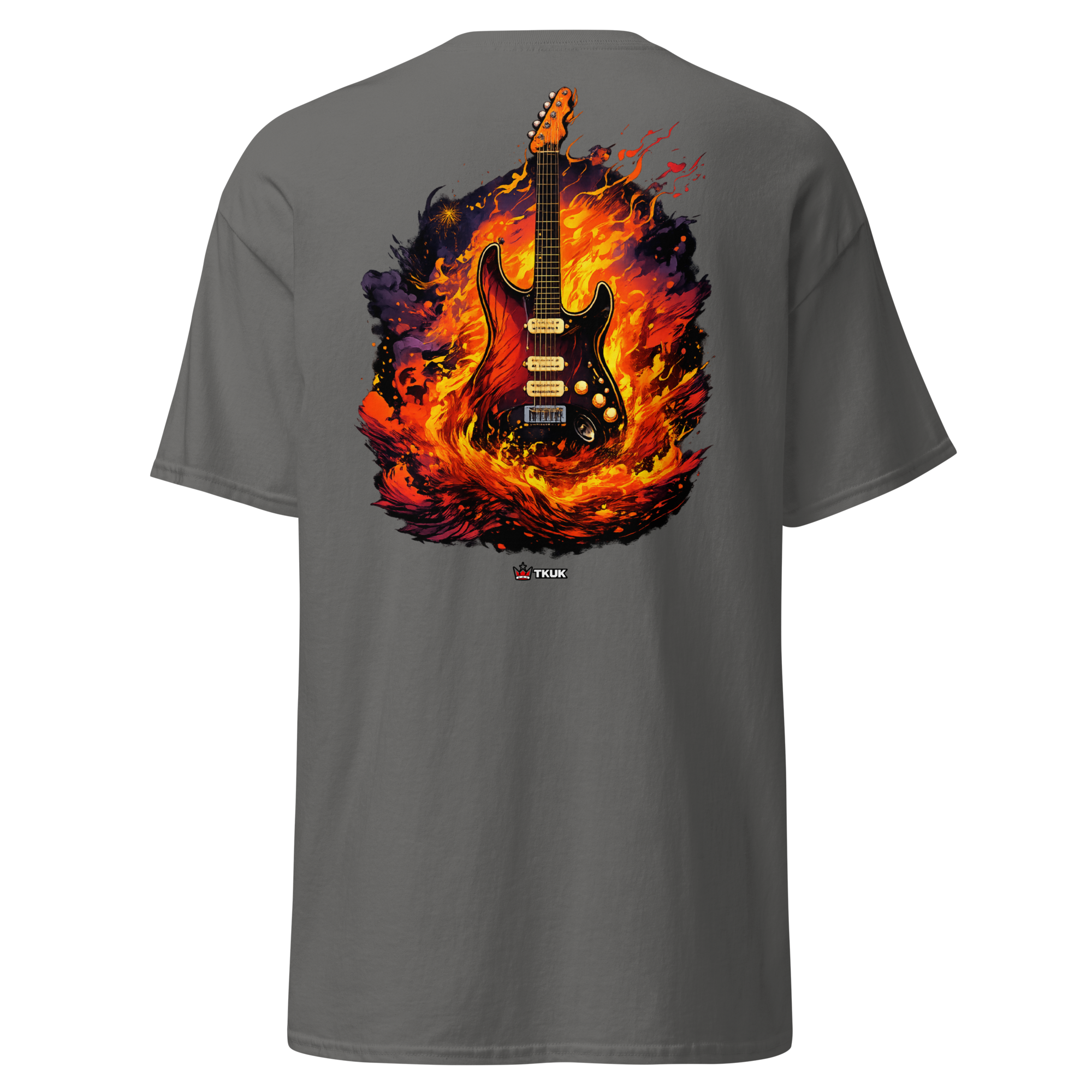 firestorm electric guitar music t shirt