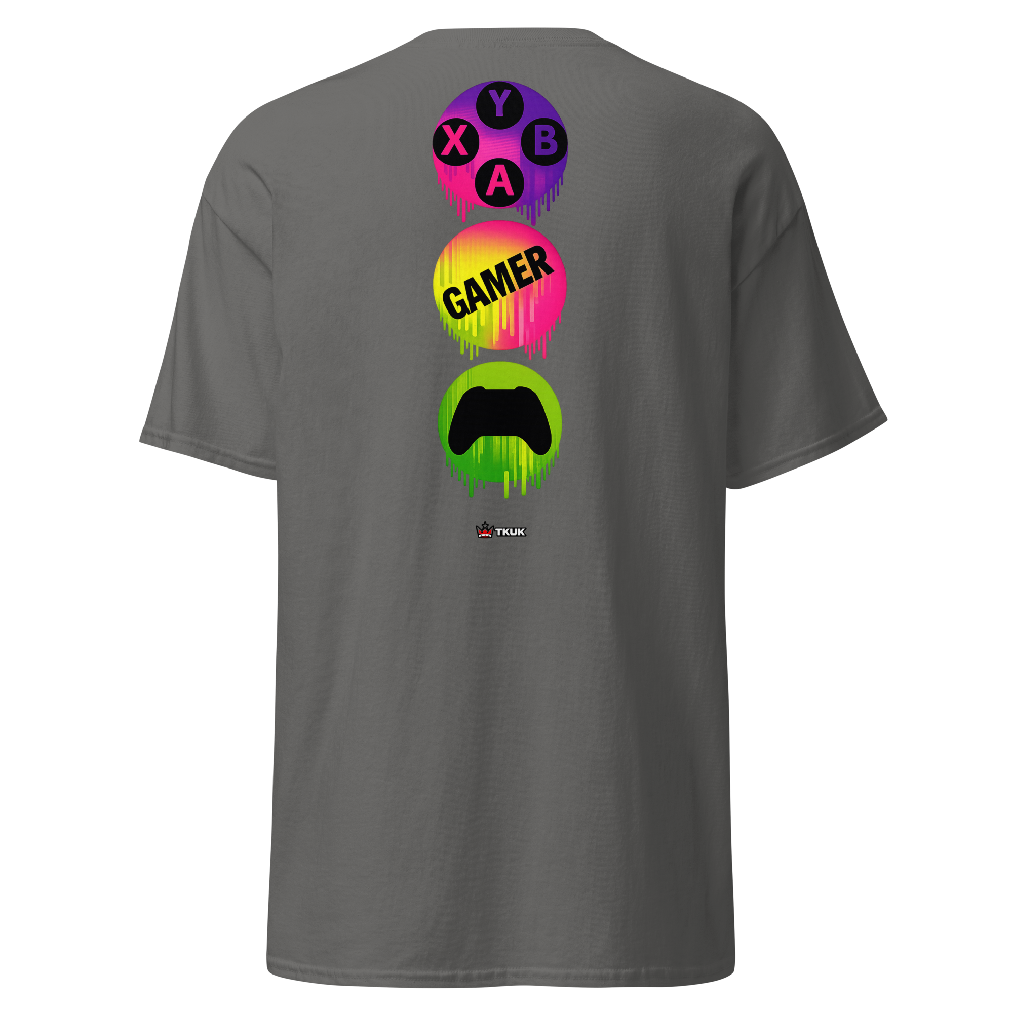 gamer neon controller t shirt
