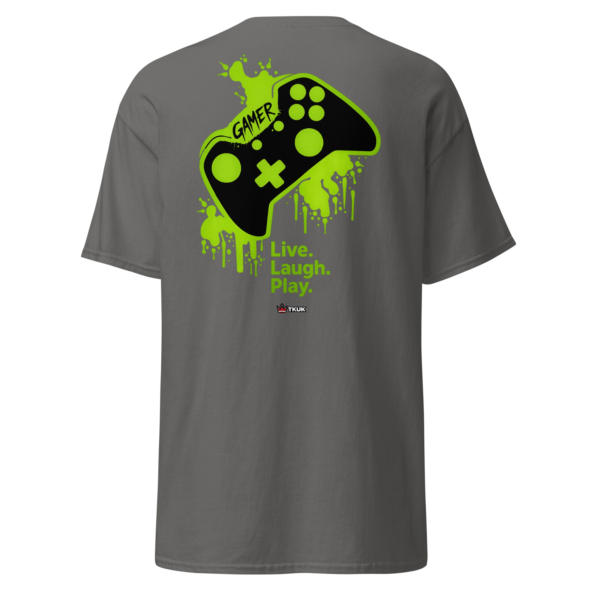live laugh play gamer controller t shirt