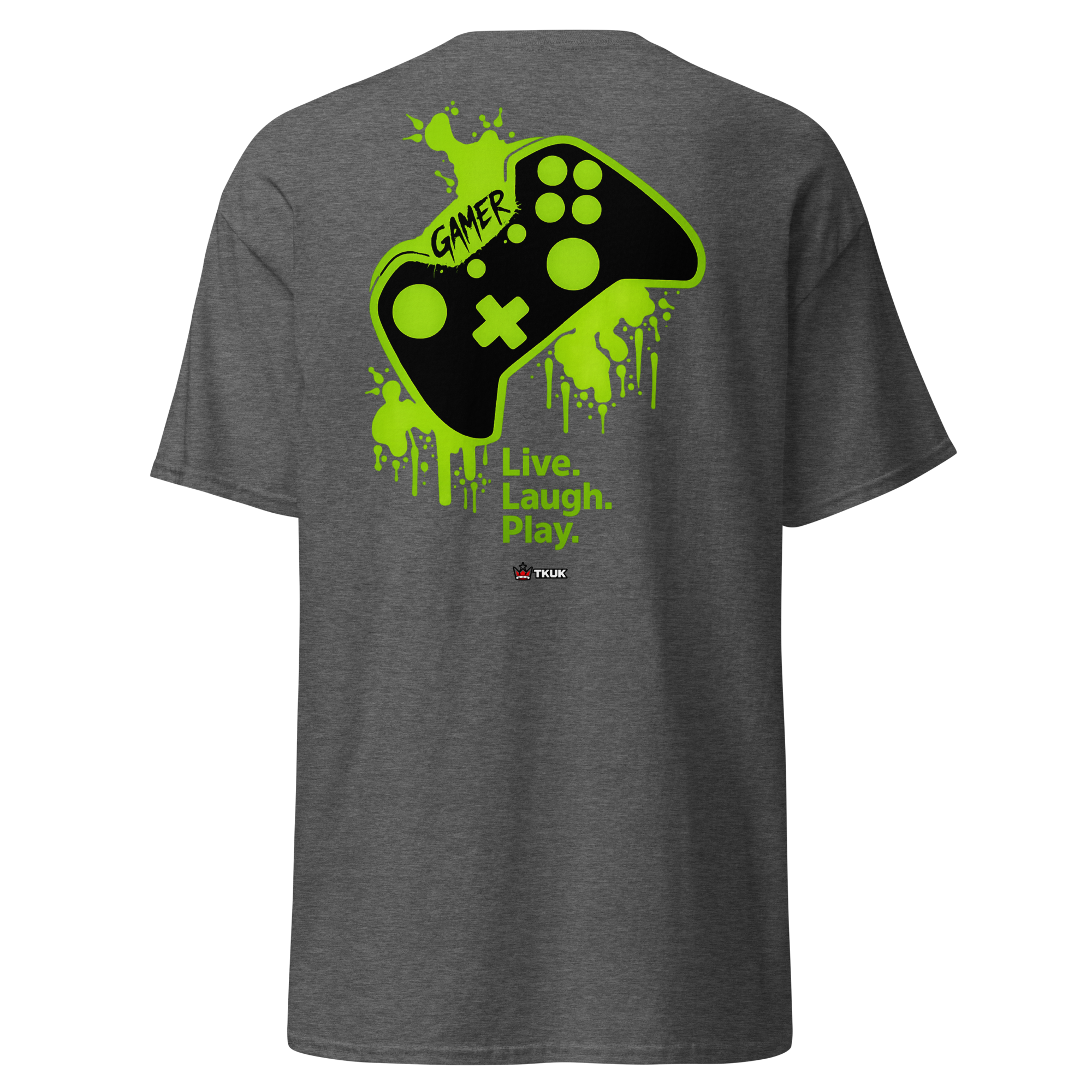 live laugh play gamer controller t shirt