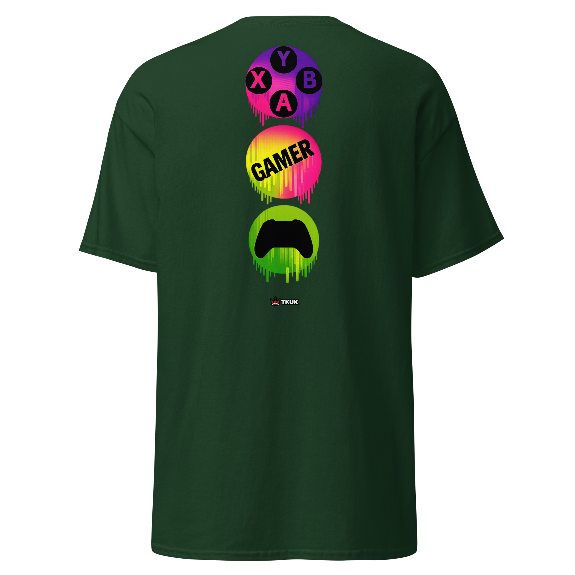 gamer neon controller t shirt