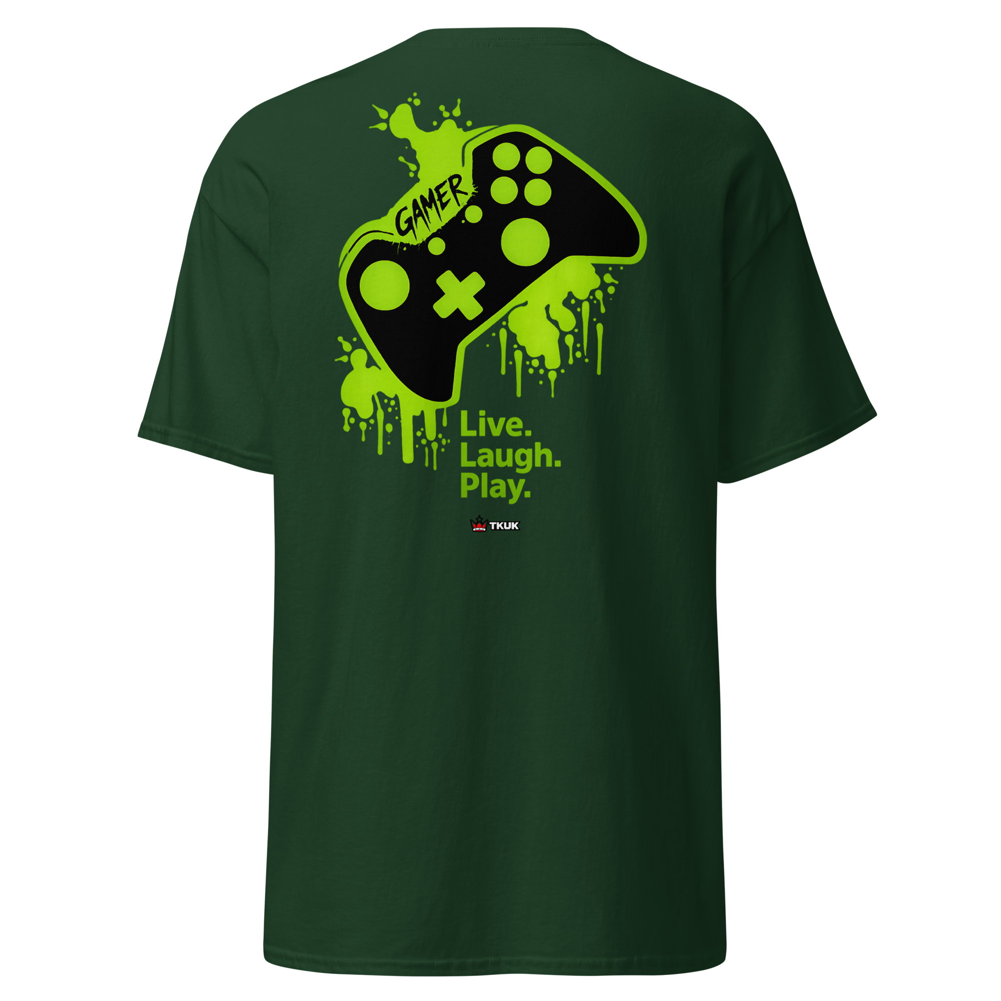 live laugh play gamer controller t shirt