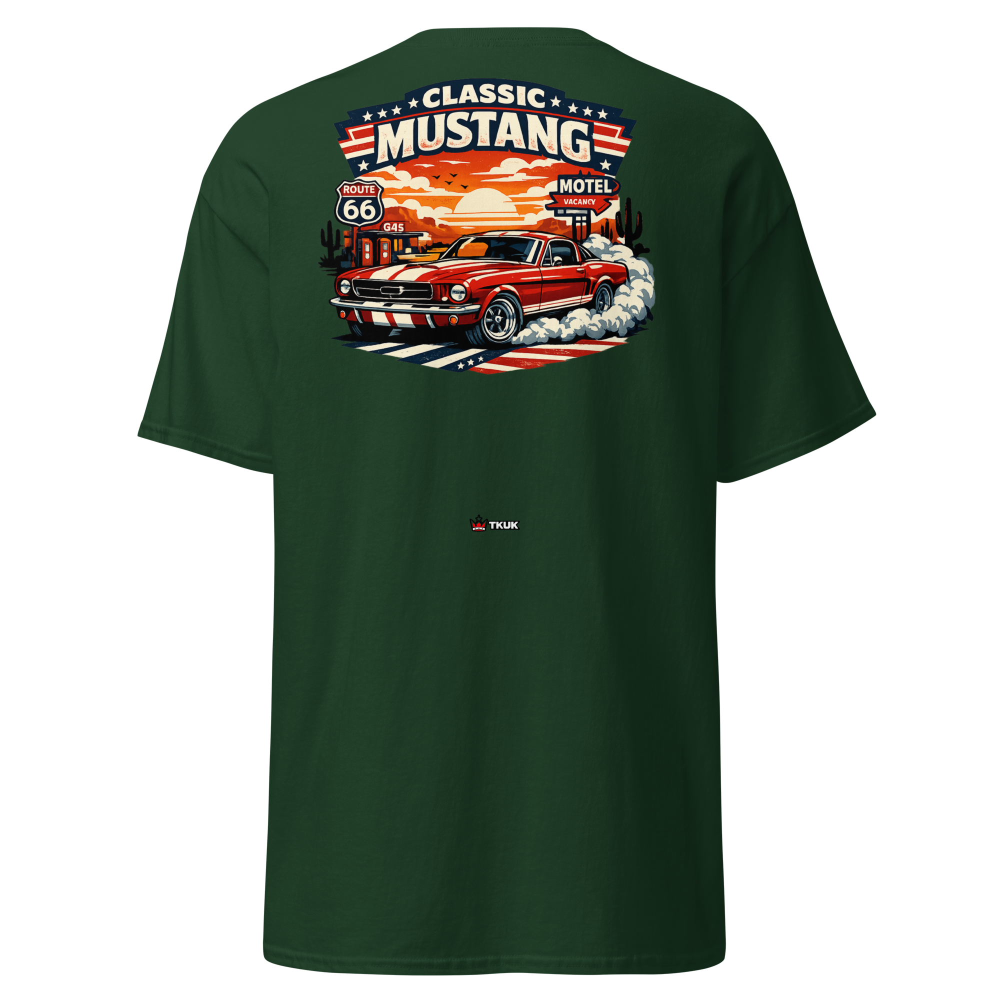 classic mustang route 66 car t shirt classic mustang route 66 car t shirt