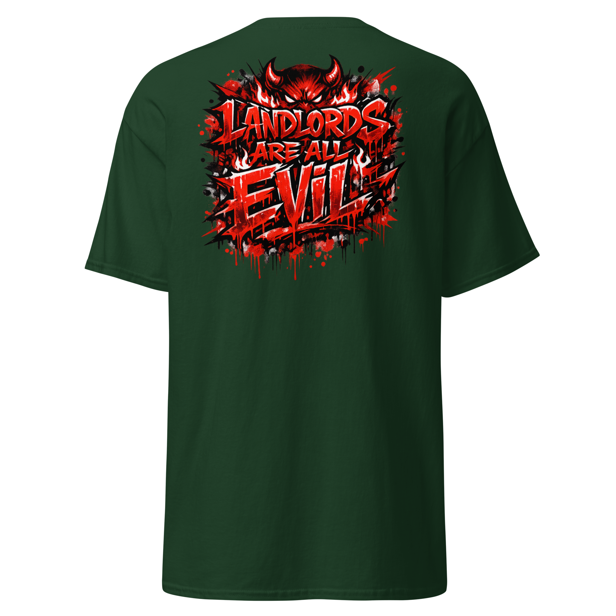 Landlords Are Evil Statement T-Shirt - Image 3