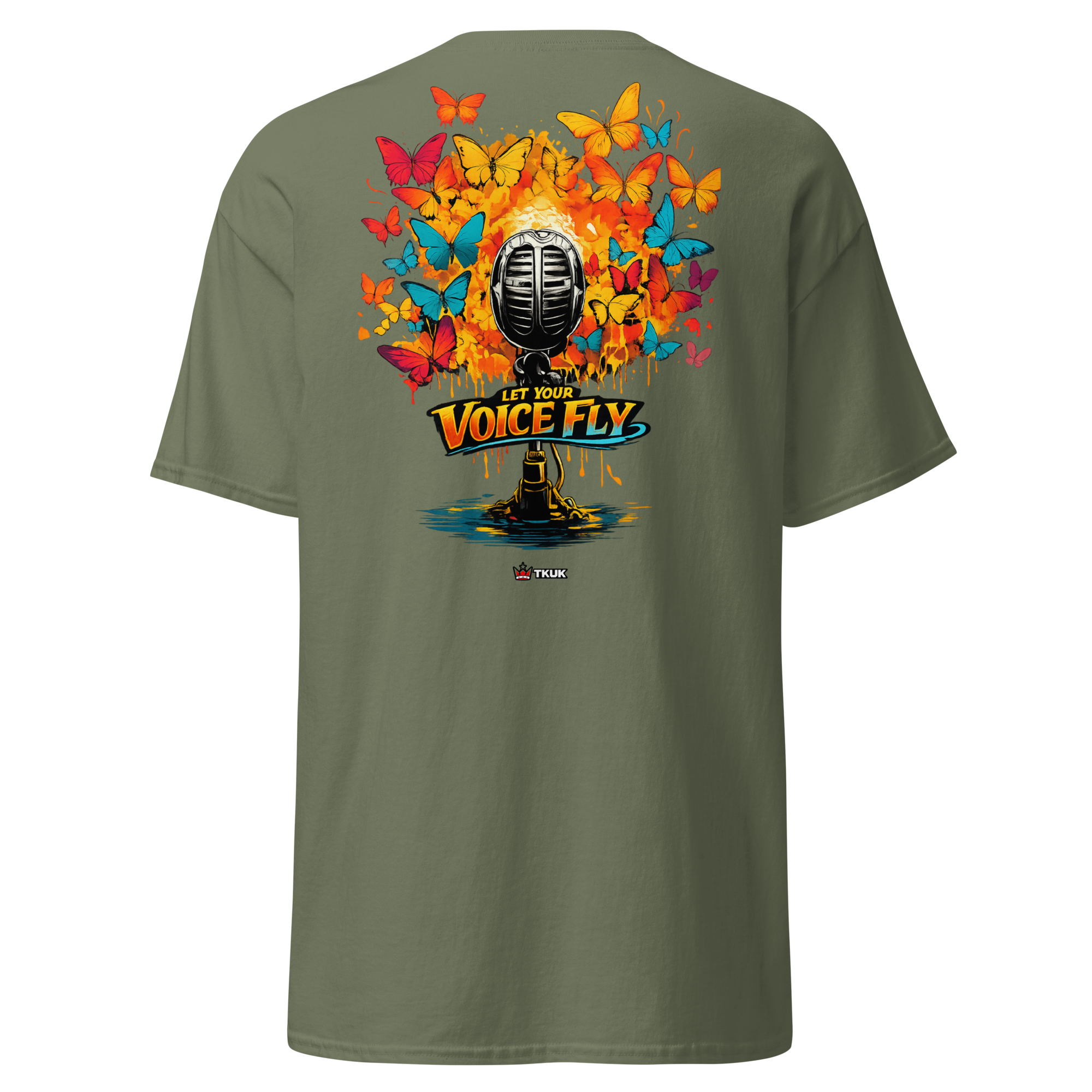 let your voice fly microphone t shirt
