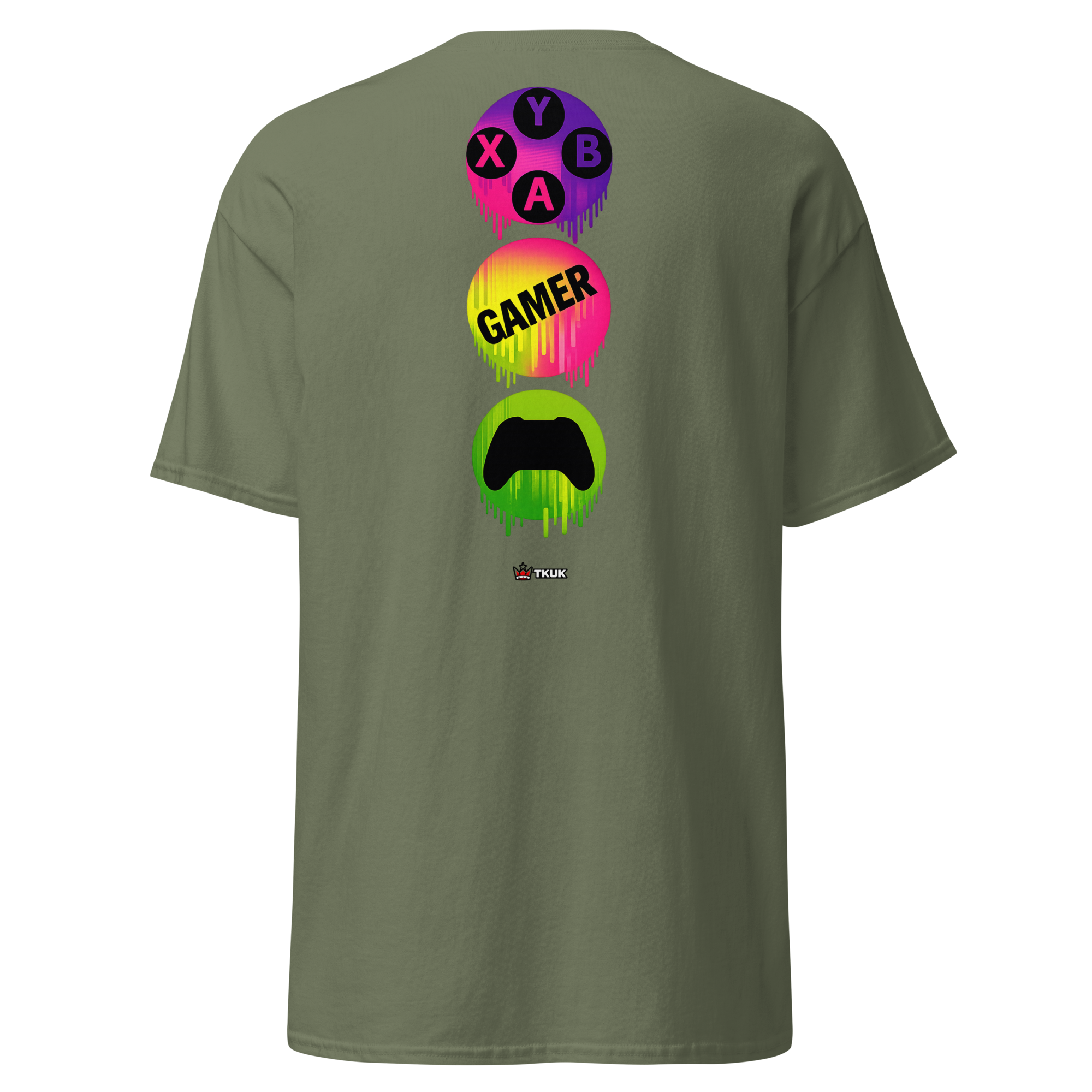 gamer neon controller t shirt