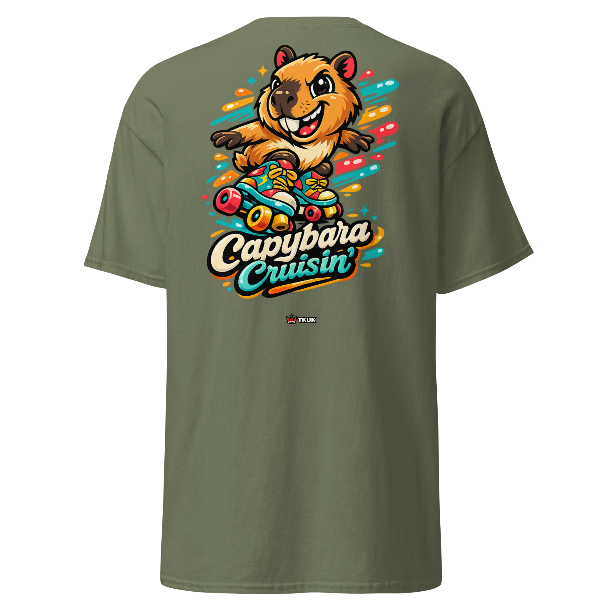 capybara cruisin’ roller skates t shirt