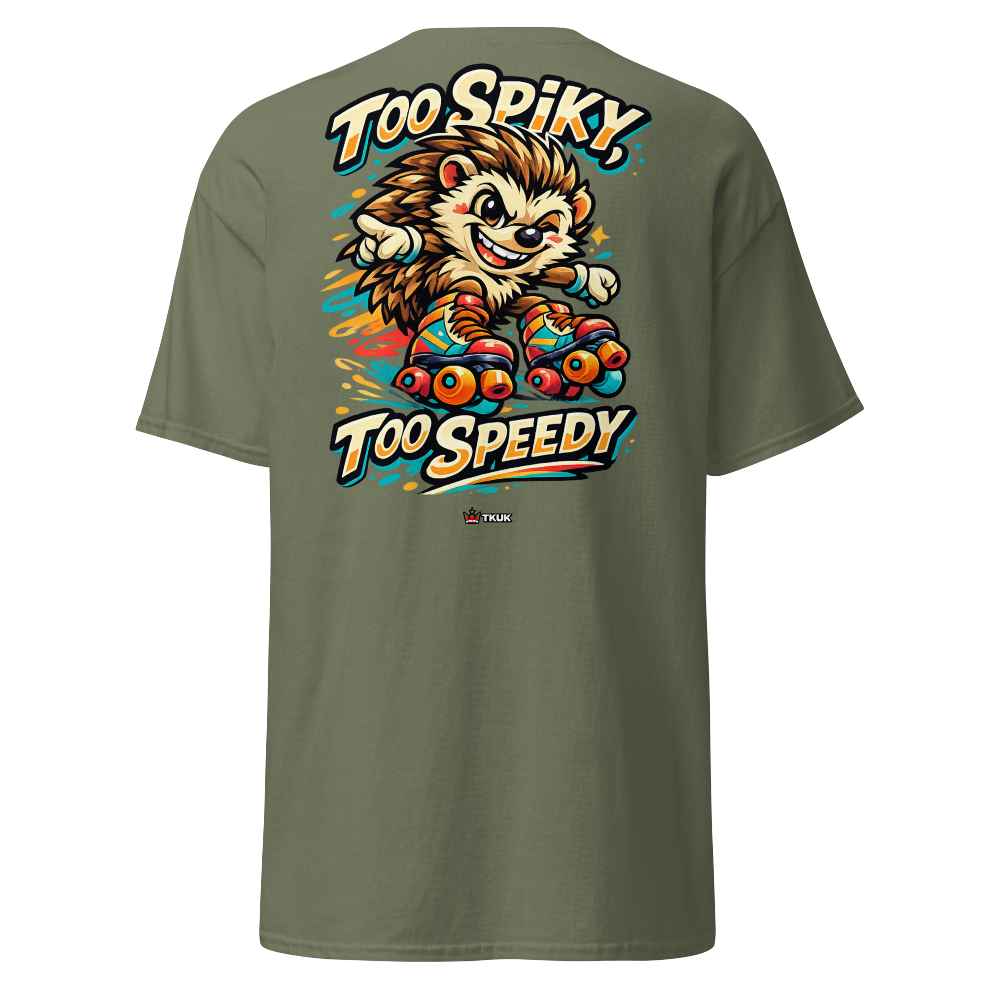 too spiky too speedy hedgehog skates t shirt