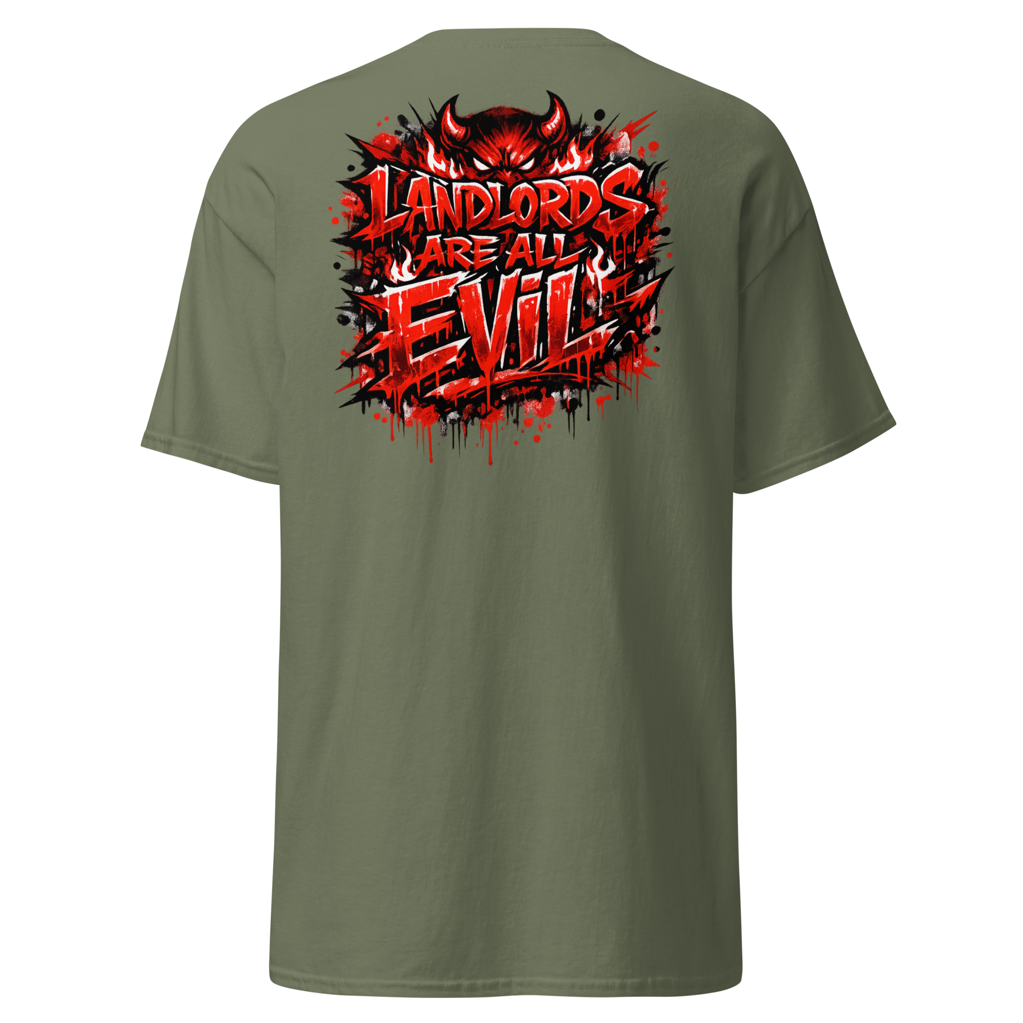 Landlords Are Evil Statement T-Shirt - Image 8