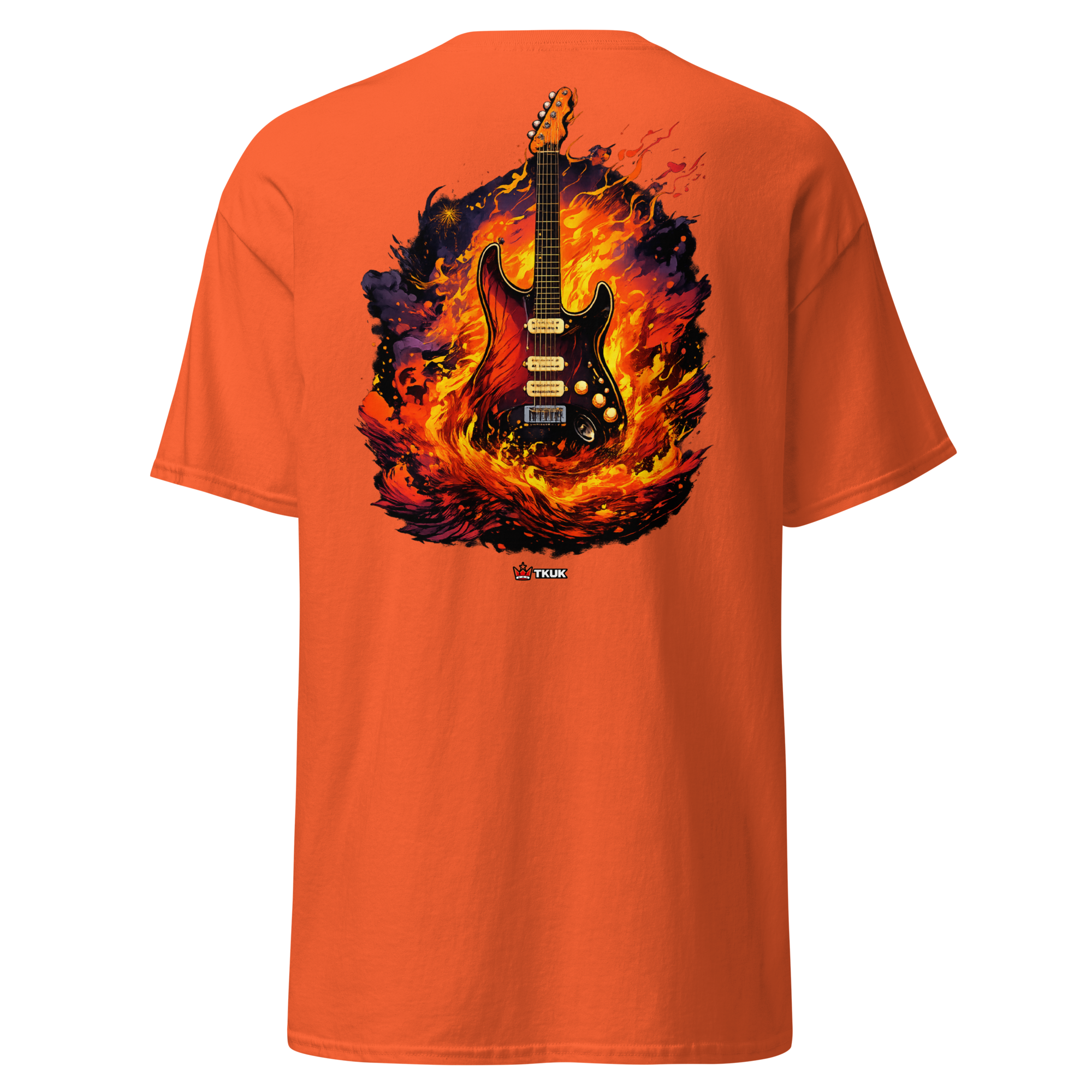 firestorm electric guitar music t shirt