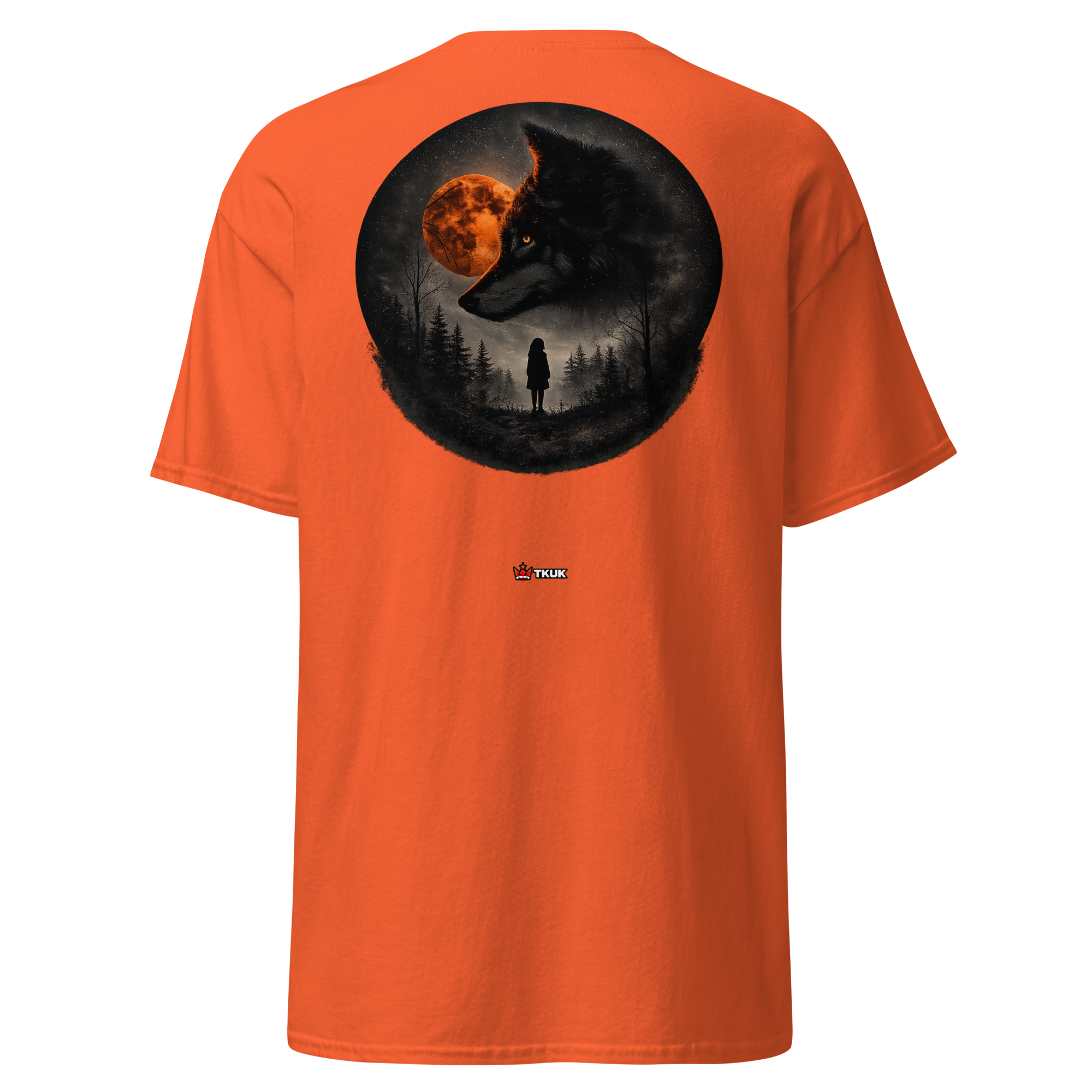 wolf moon girl gothic forest t shirt