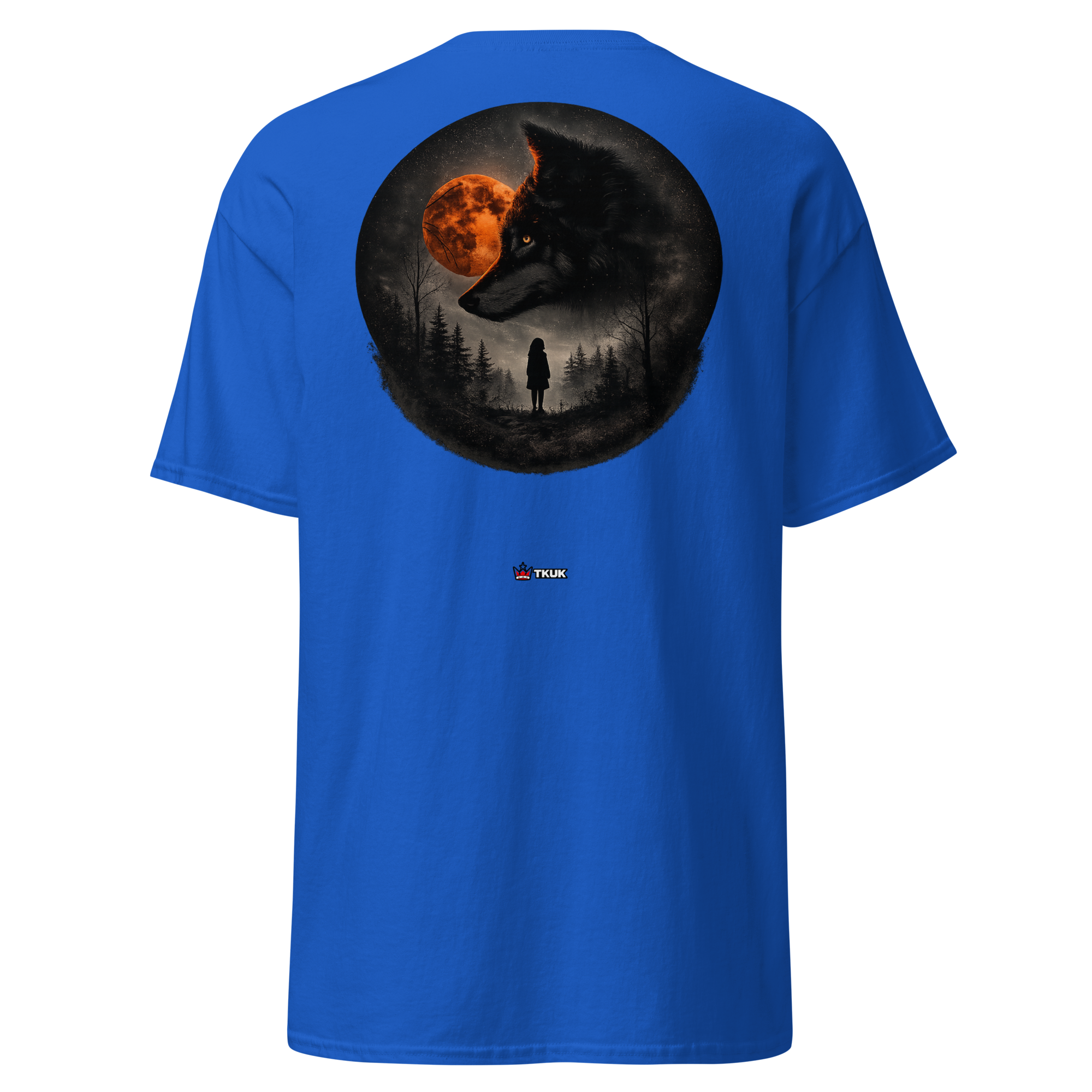 wolf moon girl gothic forest t shirt