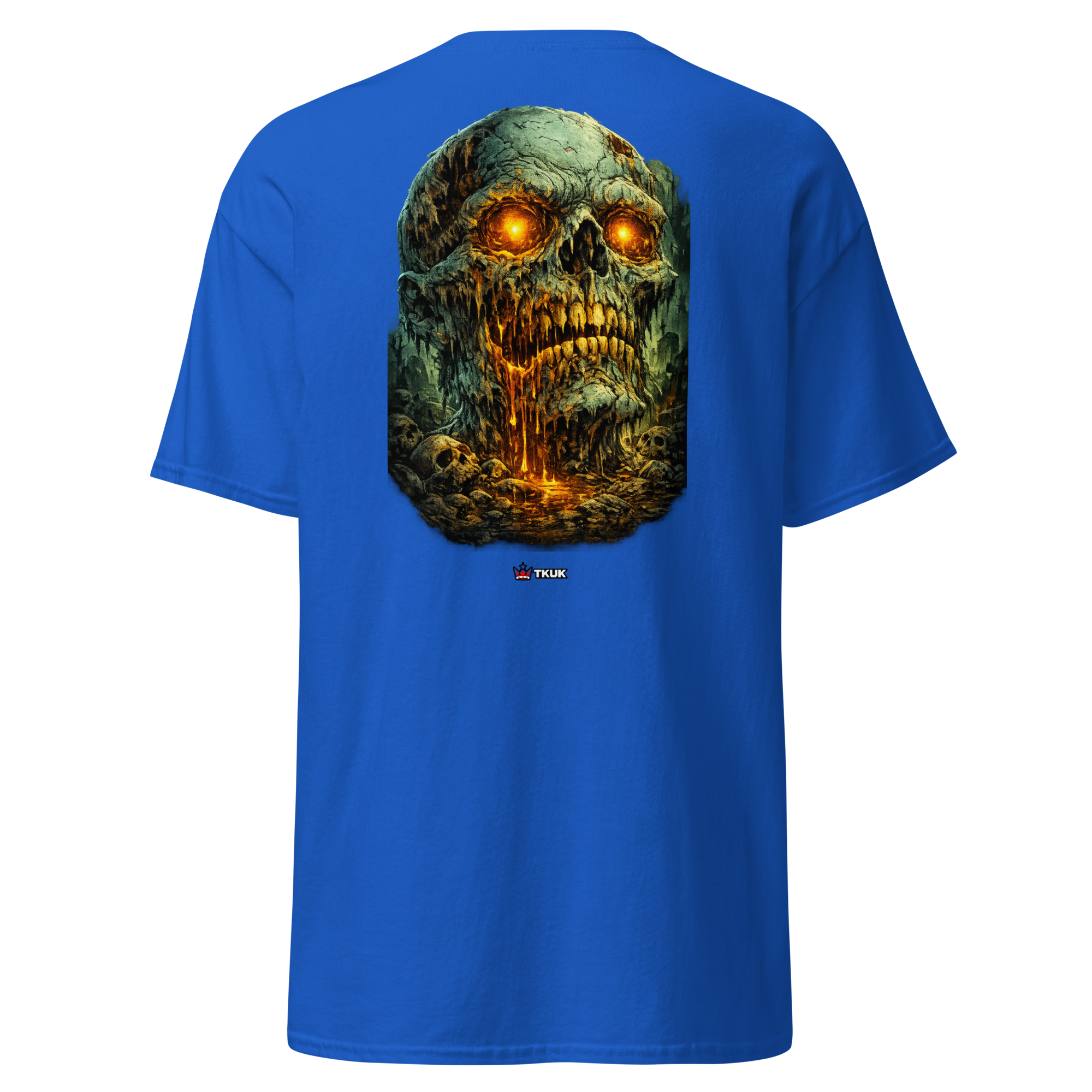 glowing zombie skull dark fantasy t shirt