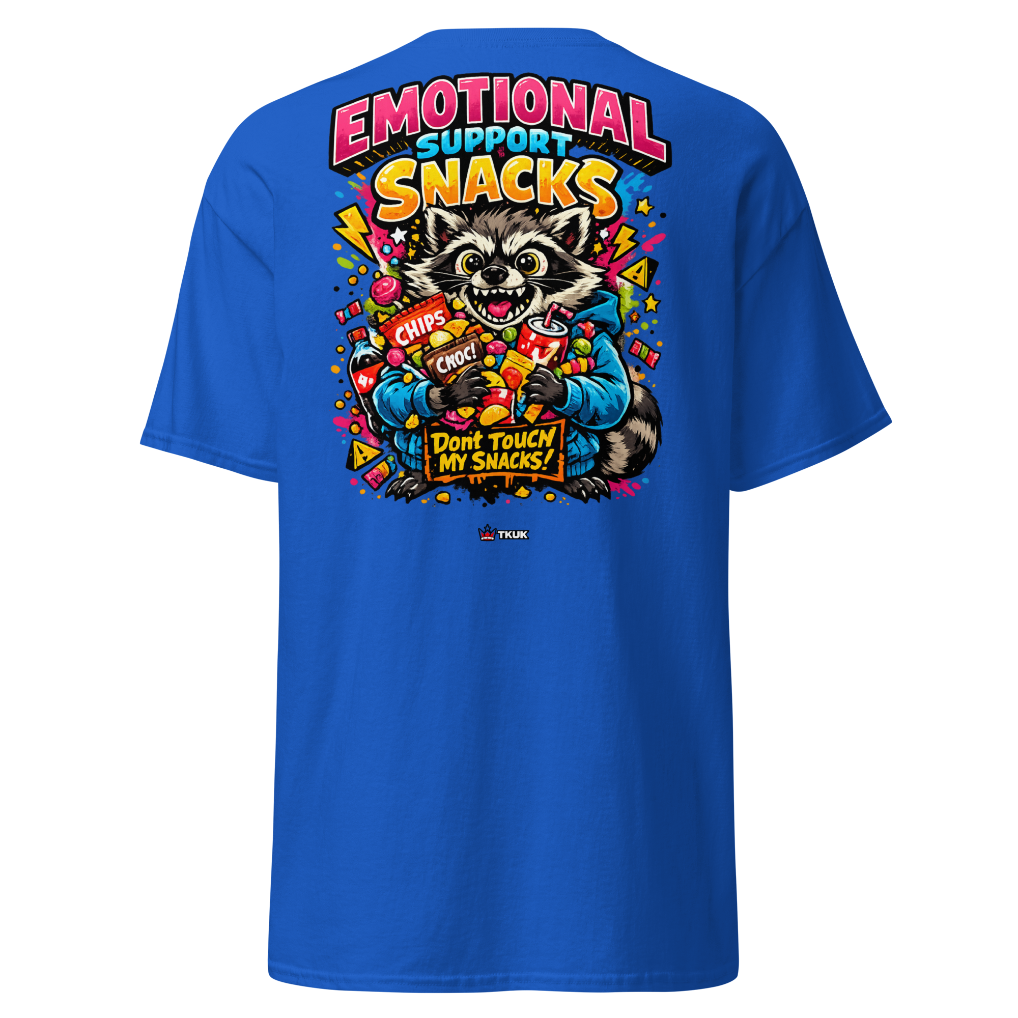 emotional support snacks raccoon t shirt