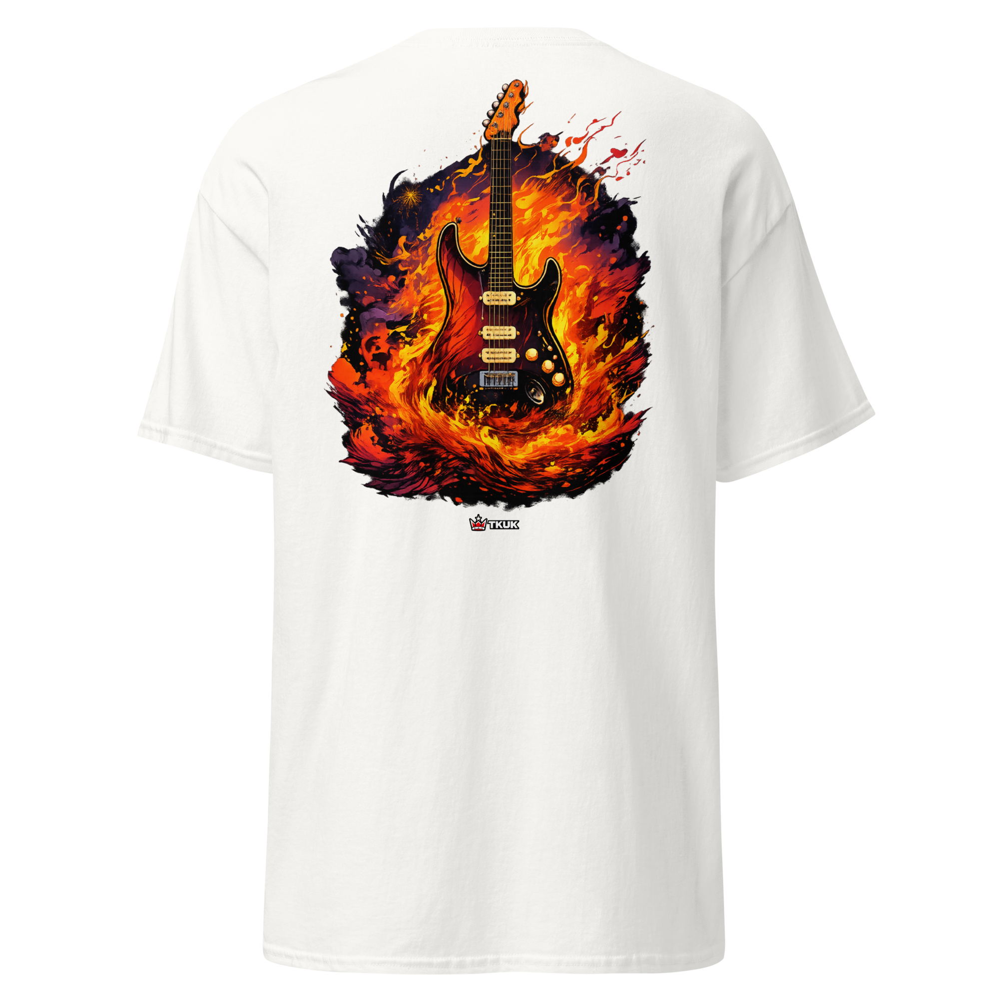 firestorm electric guitar music t shirt