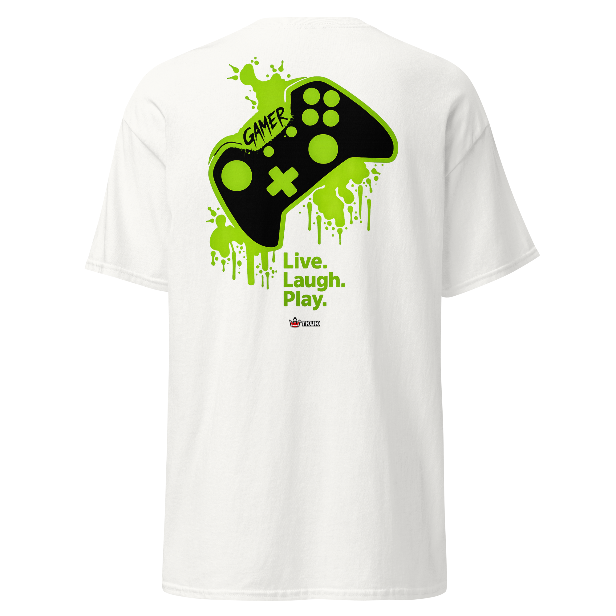 live laugh play gamer controller t shirt