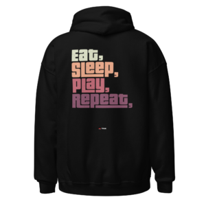 Statement Wear eat sleep play repeat gaming hoodie