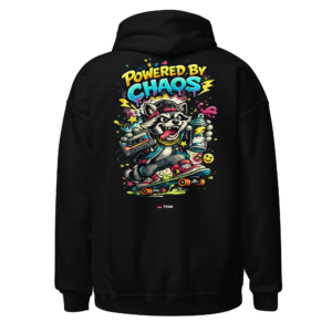 powered by chaos hoodie