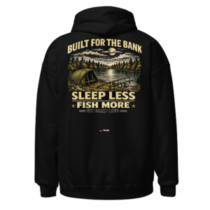 built for the bank carp fishing hoodie