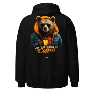 Animal Prints bear coffee hoodie