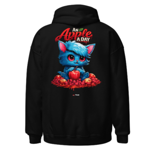 apple a day cat hoodie