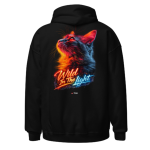 Animal Prints wild in the light cat hoodie