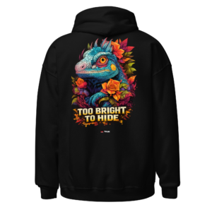 Animal Prints too bright chameleon hoodie