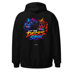 Statement Wear let the decks spin dj hoodie