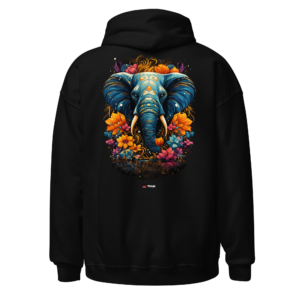 Animal Prints flower elephant hoodie