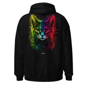Animal Prints neon cat hoodie