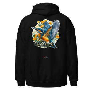 Animal Prints wild wings free soul kingfisher hoodie
