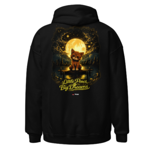 Animal Prints little paws big dreams kitten hoodie