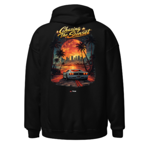 Cars & Motorsport chasing the sunset miami car hoodie