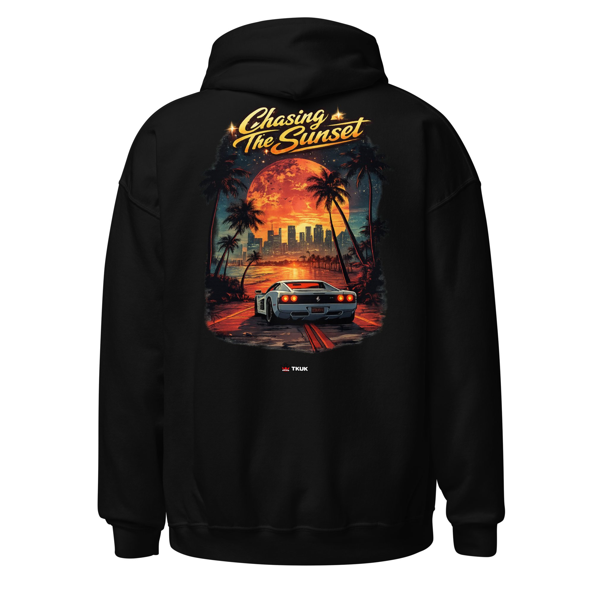 chasing the sunset miami car hoodie chasing the sunset miami car hoodie