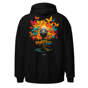 Statement Wear let your voice fly microphone hoodie