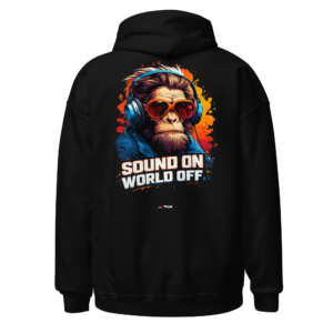 sound on world off monkey hoodie