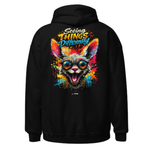 seeing things differently hare hoodie