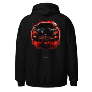 Cars & Motorsport redline black sports car hoodie