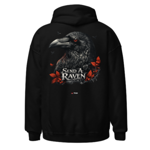 send a raven gothic raven hoodie