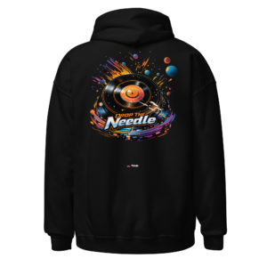 Statement Wear drop the needle vinyl record hoodie
