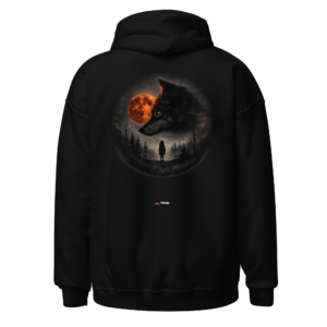 wolf moon girl gothic forest hoodie