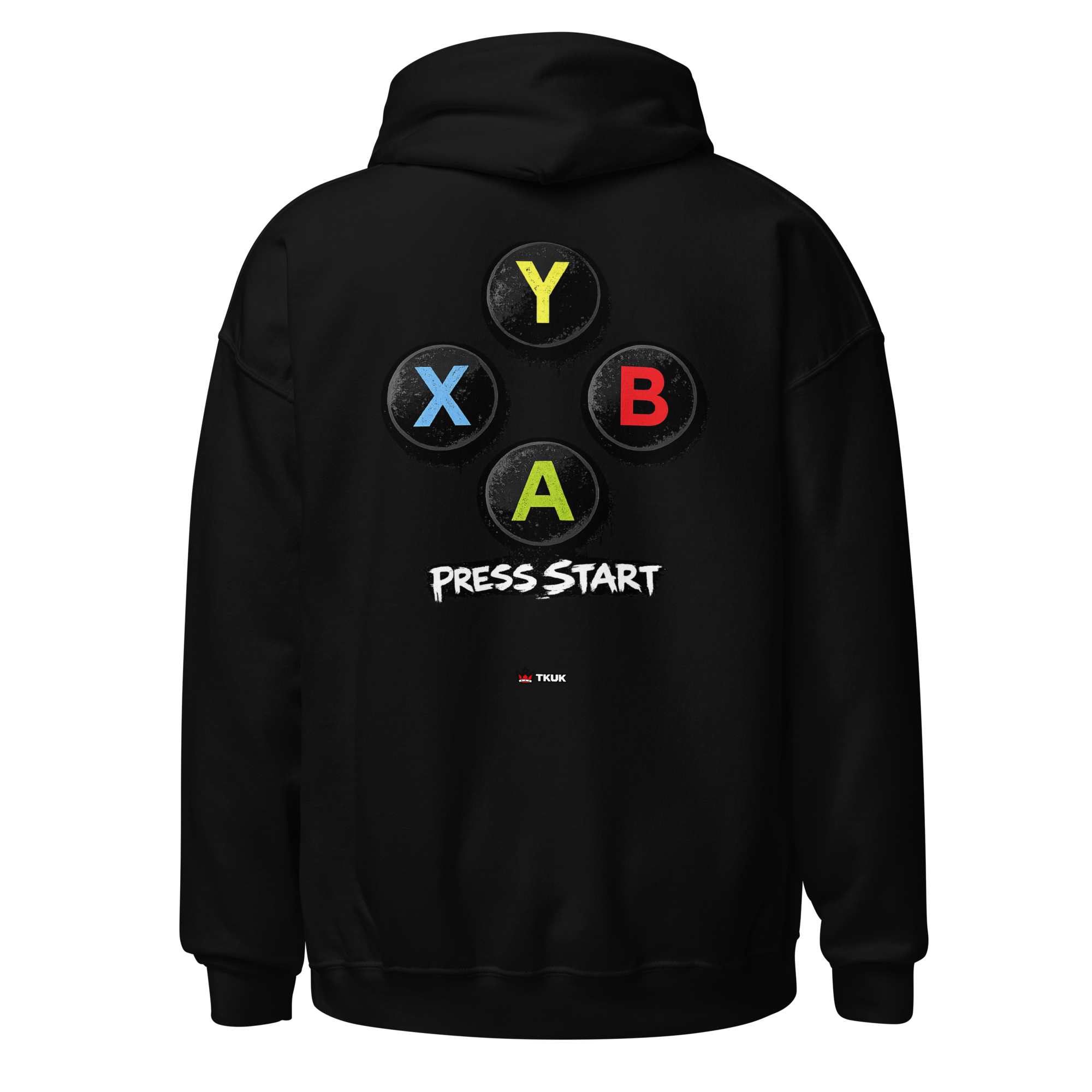 buttons press start gaming hoodie