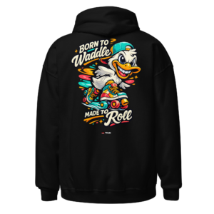 born to waddle made to roll duck skates hoodie