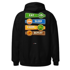 Country & Farming eat sleep farm repeat farming hoodie